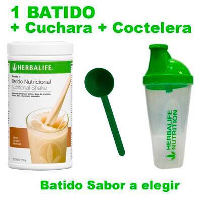 Batido Herbalife + 1 Cuchara + 1 Coctelera