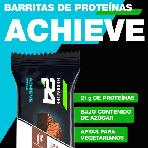 Barritas de Proteínas Achieve H24 Chocolate negro