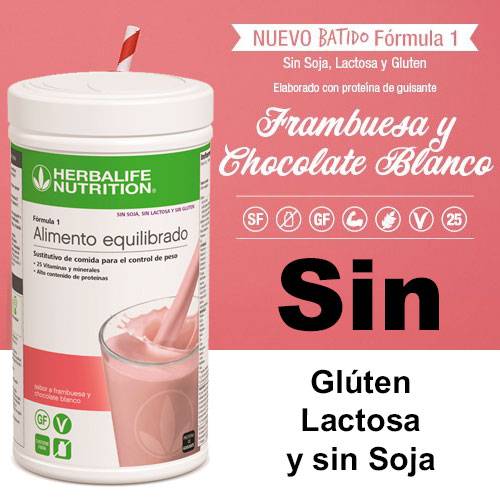 BATIDO Herbalife Frambuesa y Chocolate Blanco (550gr.)