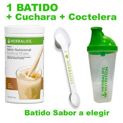 Batido Herbalife + 1 Cuchara + 1 Coctelera